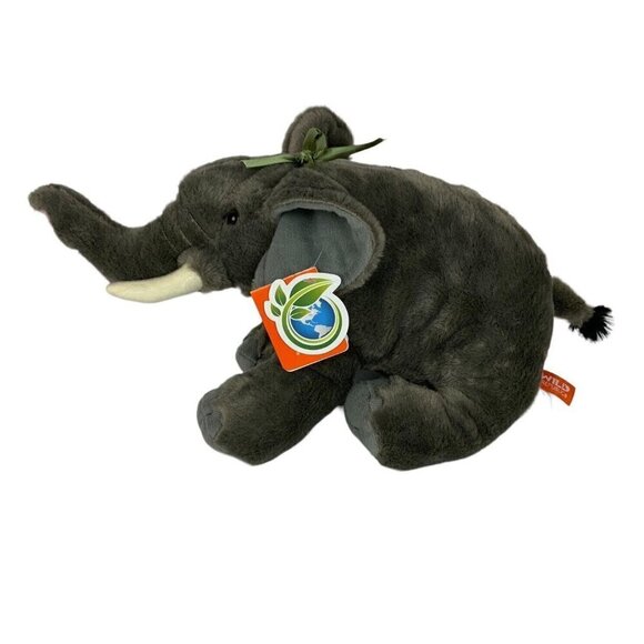Wild Republic Gray Elephant Plush Stuffed Animal Toy 16 inch Dallas Zoo NEW - Picture 4 of 9